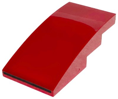LEGO part Slope, Curved 4 x 2 with Black Line Pattern (93606pb230)