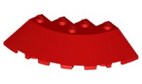 LEGO part Brick, Round Corner 6 x 6 with Slope 33 Edge, Facet Cutout (95188)