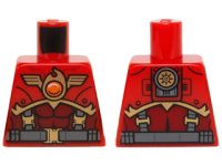 LEGO part Torso Vest with Belt, Suspenders and Fire Chi Emblem Pattern 973pb1722