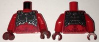 LEGO part Torso Nexo Knights Female Armor Chest Plate and Dark Red Spots Pattern / Red Arms / Dark Red Hands 973pb2425c01
