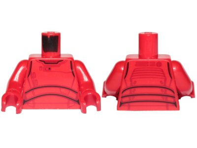 LEGO part Torso SW Elite Praetorian Guard Armor Pattern / Red Arms / Red Hands (973pb3303c01)