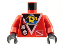 LEGO part Torso Divers Submarine Logo and Gauges Pattern / Red Arms / Black Hands 973px51c01