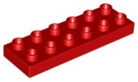 LEGO onderdeel Duplo, Plate 2 x 6 98233