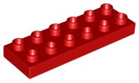 LEGO part Duplo, Plate 2 x 6 (98233)
