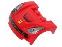 LEGO part Vehicle, Mudguard 3 x 4 x 1 2/3 Curved Front with Headlights and Black Grille with Car Engine Cover, Ferrari Logo Pattern (Sticker) - Set 40191 98835pb012s