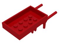 LEGO part Fabuland Utensil Wheelbarrow Frame, Rectangular fabad6