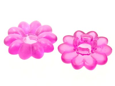 LEGO part Clikits, Icon Flower 10 Petals 2 x 2 Small with Pin, Frosted (Solid and Transparent Colors) (45456)