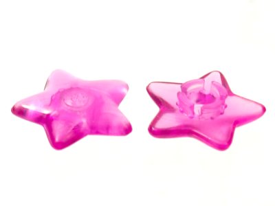 LEGO part Clikits, Icon Star 2 x 2 Small with Pin, Polished (Transparent Colors Only) (46285)