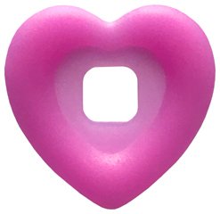 LEGO part Clikits, Icon Accent Plastic Heart 3 3/8 x 3 3/8 with Raised Border (48173)
