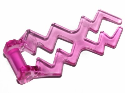 LEGO part Wave Angular Double with Bar Handle (Electric Zigzag) (59233)