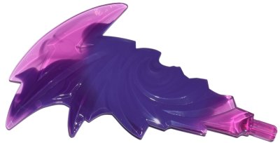 LEGO part Flame Trail Spiked with Axle End with Marbled Dark Purple Pattern (5982pb02)
