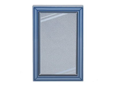 LEGO part Tile 2 x 3 with Silver Mirror, White Reflection Lines, and Dark Blue Frame Pattern (26603pb213)
