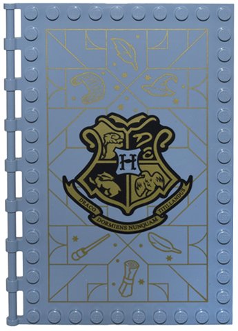 LEGO part Tile, Modified 10 x 16 with Studs on Edges and Bar Handles with Hogwarts Charms Class Pattern (69934pb001)