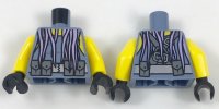 LEGO part Torso Scuba Vest with Utility Belt with Pouches and Lavender Tentacles Pattern / Yellow Arms / Black Hands 973pb2859c01