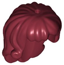 LEGO part Mini Poupée, Cheveux Friends Long, Boucles aux Extrémités, Trou au Sommet (18842)