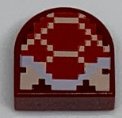 LEGO part Tile, Round 1 x 1 Half Circle Extended with Pixelated Koopa Troopa Pattern 24246pb005