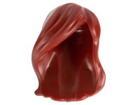 LEGO part Mini Poupée, Cheveux Féminins Longs, Raie sur le Côté, Relevés sur le Front, Trou sur le Dessus 2645