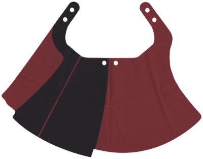 LEGO part Cloth Skirt with 6 Holes and Black Pattern, Large Buildable Figures (28824)