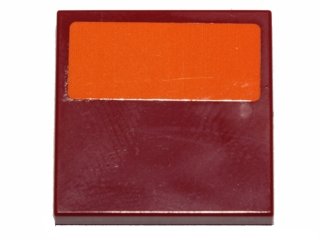 LEGO part Tile 2 x 2 with Orange Stripe Pattern (Sticker) - Set 75141 (3068pb0952)