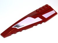 LEGO part Wedge 12 x 3 Left with SW Republic Striker-class Starfighter White Panels and Black Line Pattern 42061pb22