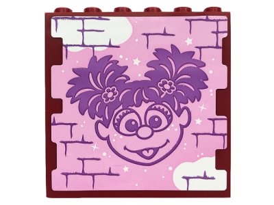 LEGO part Panel 1 x 6 x 5 with Abby Cadabby Graffiti on Brick Wall Pattern (Sticker) - Set 21324 (59349pb205)