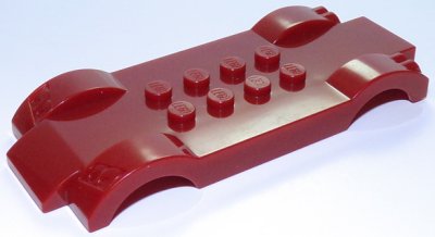 LEGO part Vehicle, Base 4 x 10 with Headlights and Taillights (85841)