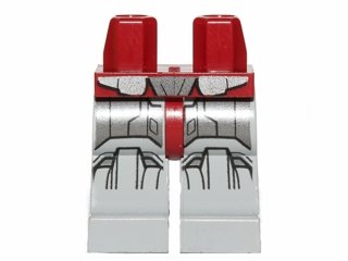 LEGO part Hips and Light Bluish Gray Legs with SW Silver Armor Pattern (970c86pb10)