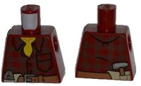 LEGO part Torso Flannel Shirt with Pocket and Belt with Pliers and Hammer Pattern 973pb1256