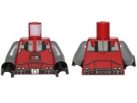 LEGO part Torso SW Armor Sith Trooper with Black and Silver Pattern / Dark Bluish Gray Arms / Black Hands 973pb1284c01