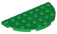 LEGO part Plaat, Demi-Rond 4 x 8 22888