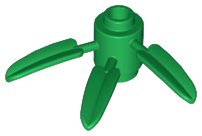 LEGO part Plant Brick, Round 1 x 1 with 3 Bamboo Leaves (30176)