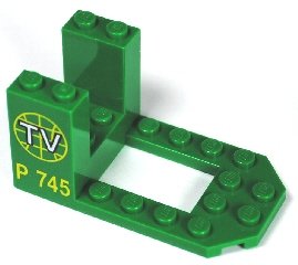 LEGO part Cabina di Pilotaggio 7 x 4 x 3 con Motivo Logo TV e P 745 (30250px2)