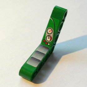 LEGO part Technic, Braccio di sollevamento, Modificato Piegato Spesso 1 x 7 (4 - 4) con motivo Piastra di Battistrada, Calibri e Pulsanti (Adesivi) - Set 8236 (32348pb003r)