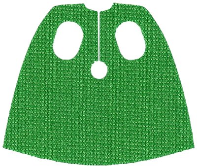 LEGO part Minifigure Cape Cloth, Short with Oval Holes (Wonder Dog) - Spongy Stretchable Fabric (35978)
