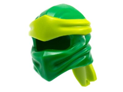 LEGO part Minifigure, Headgear Ninjago Wrap Type 4 with Molded Lime Headband  Pattern (40925pb19)