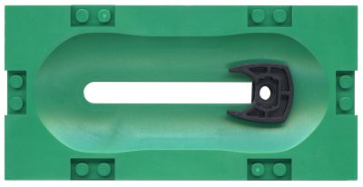 LEGO part Sports Field Section 8 x 16 with Horizontal Slot and Black Sliding Holder (41819c02)