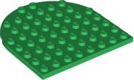 LEGO part Plate, Round 8 x 8 Rounded End 41948