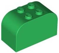 LEGO part Slope, Curved 4 x 2 x 2 Double with 4 Studs (4744)