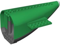 LEGO part Aircraft Fuselage Aft Section Curved with Dark Bluish Gray Base (54701c02)