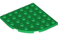 LEGO part Plate, Round Corner 6 x 6 6003