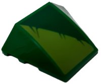 LEGO part Wedge 4 x 3 Triple Curved No Studs with Lime and Green Triangles with Scratch Marks Pattern Model Left Side (Sticker) - Set 70641 64225pb040L