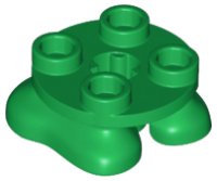 LEGO onderdeel Legs with Plate Round 2 x 2 and Axle Hole - 2 Feet 66858