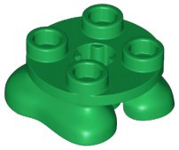 LEGO part Legs with Plate Round 2 x 2 and Axle Hole - 2 Feet (66858)