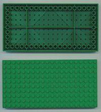 LEGO part Brick 10 x 20 with Bottom Tubes in Single Row Around Edge, with Dual '+' Cross Supports 700eD2