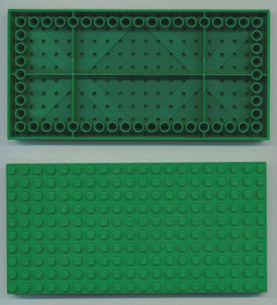 LEGO part Brick 10 x 20 with Bottom Tubes in Single Row Around Edge, with Dual '+' Cross Supports (700eD2)
