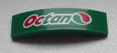 LEGO part Slope, Curved 4 x 1 x 2/3 Double with Octan Logo Pattern (Sticker) - Set 60025 (93273pb026)