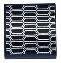 LEGO part Schräge, Curva 2 x 2 x 2/3 con Argento e Nero Griglia Sfiato Aria Pattern 15068pb548