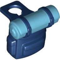 LEGO part Minifigure Backpack with Molded Medium Azure Bedroll Pattern 26073pb05