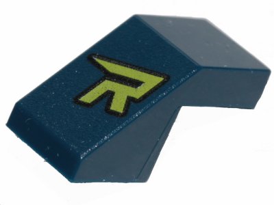 LEGO part Schräge 45 2 x 1 avec Découpe sans Tenon avec Motif Lettre Majuscule R Citron Stylisée (28192pb001)