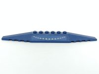 LEGO part Cuneo 2 x 16 Triplo con Triangoli Bianchi e Grigio Blu Scuro Dentellati (Sticker) - Set 8016 30382pb01